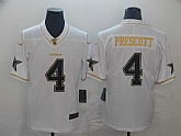 Nike Cowboys 4 Dak Prescott White Gold Vapor Untouchable Limited Jersey,baseball caps,new era cap wholesale,wholesale hats
